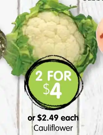 Spudshed Cauliflower offer