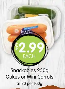 Spudshed Snackables Qukes or Mini Carrots offer