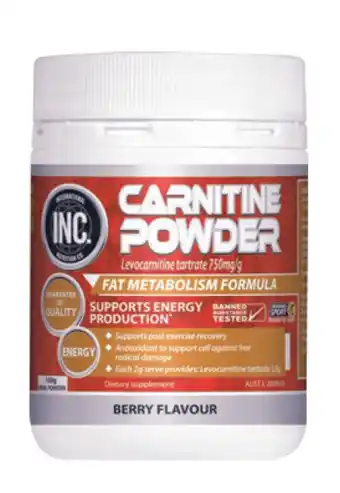 Chemist Warehouse Inc carnitine powder 150g offer
