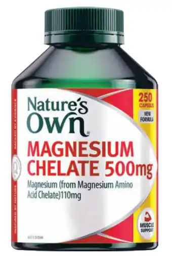 ePharmacy Nature’s own magnesium chelate 500mg 250 capsules offer