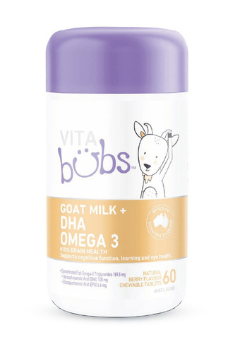 ePharmacy Vita bubs goat milk + dha omega 3 60 chewable tablets offer