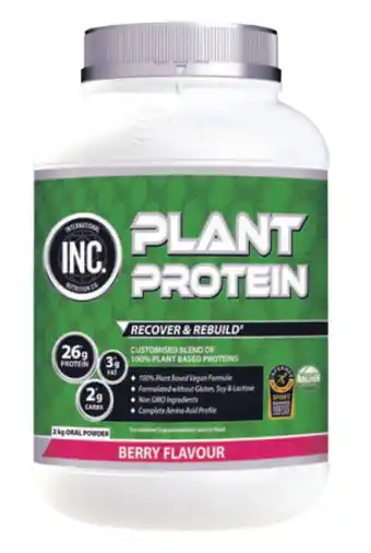 ePharmacy Inc plant protein berry flavour 2kg offer