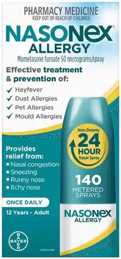 Soul Pattinson Chemist Nasonex Allergy 140 Metered Sprays offer