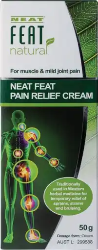 Soul Pattinson Chemist Neat Feat Natural Pain Relief Cream 50g offer