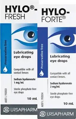 Soul Pattinson Chemist Hylo-Fresh or Hylo-Forte Lubricating Eye Drops 10mL offer