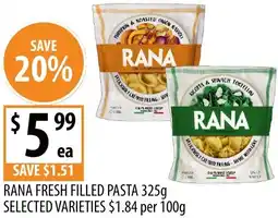 Rana fresh filled pasta