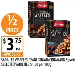 Supabarn Sara lee waffles pearl sugar/cinnamon offer