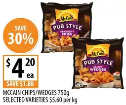 Supabarn Mccain chips/wedges offer