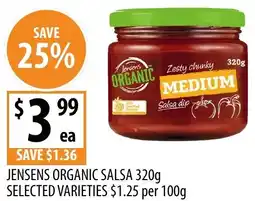 Supabarn Jensens organic salsa offer