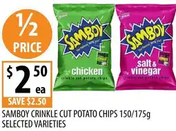 Supabarn Samboy crinkle cut potato chips offer
