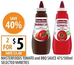 Supabarn Masterfoods tomato and bbq sauce offer