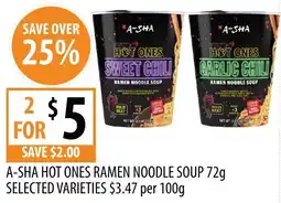 Supabarn A-sha hot ones ramen noodle soup offer