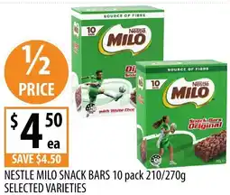 Supabarn Nestle milo snack bars offer
