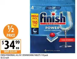 Supabarn Finish powerball all in 1 dishwashing tablets offer