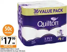 Supabarn Sorbent toilet rolls offer