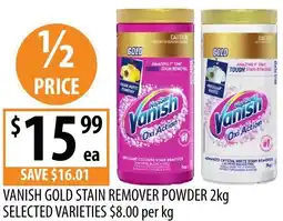 Supabarn Vanish gold stain remover powder offer