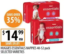 Supabarn Huggies essentials nappies offer