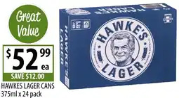 Supabarn Hawkes lager cans offer