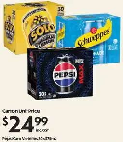 Pepsi Cans Varieties