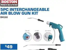Burson Auto Parts Boston mechanic 5pc interchangeable air blow gun kit offer