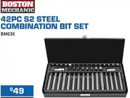Burson Auto Parts Boston mechanic 42pc s2 steel combination bit set offer
