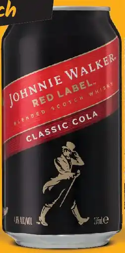 Cellarbrations Johnnie Walker Red Label & Cola 4.6% Premix Cube Cans offer
