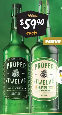 Cellarbrations Proper Twelve Irish Whiskey offer