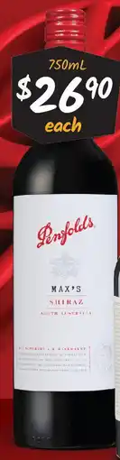 Cellarbrations Penfolds Max's Range offer