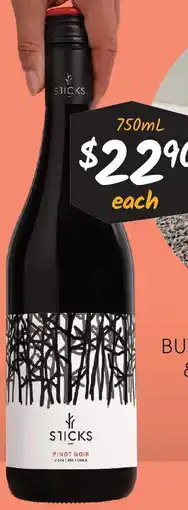 Cellarbrations Sticks Pinot Noir offer