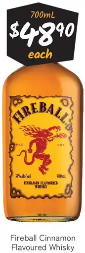 Cellarbrations Fireball Cinnamon Flavoured Whisky offer