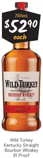 Cellarbrations Wild Turkey Kentucky Straight Bourbon Whiskey 81 Proof offer