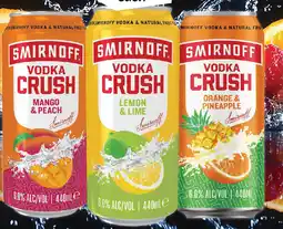 Cellarbrations Smirnoff Vodka Crush 6% Premix Mixed Pack Cans offer