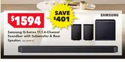 Harvey Norman Samsung Q-Series 11.1.4-Channel Soundbar with Subwoofer & Rear Speaker HW-QPC/XY offer
