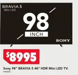 Harvey Norman Sony 98 BRAVIA 5 4K HDR Mini LED TV offer