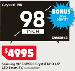 Harvey Norman Samsung 98 DU9000 Crystal UHD 4K LED Smart TV offer
