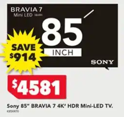 Harvey Norman Sony 85 BRAVIA 7 4K HDR Mini-LED TV offer