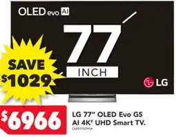 Harvey Norman LG 77" OLED Evo G5 AI 4K UHD Smart TV offer