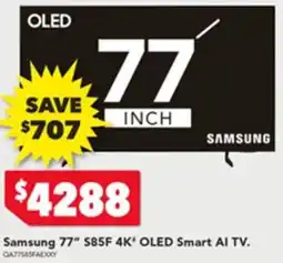 Harvey Norman Samsung 77" S85F 4K' OLED Smart AI TV offer