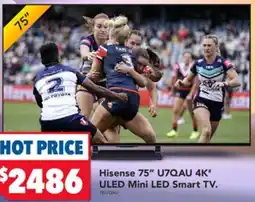 Harvey Norman Hisense 75″ U7QAU 4K' ULED Mini LED Smart TV offer