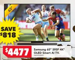 Harvey Norman Samsung 65" S95F 4K* OLED Smart AI TV offer