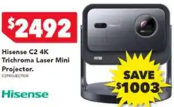 Harvey Norman Hisense C2 4K Trichroma Laser Mini Projector. offer