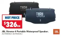 Harvey Norman JBL Xtreme 4 Portable Waterproof Speaker offer
