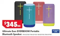 Harvey Norman Ultimate Ears EVERBOOM Portable Bluetooth Speaker offer