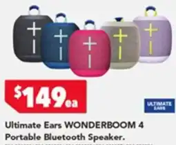 Harvey Norman Ultimate Ears WONDERBOOM 4 Portable Bluetooth Speaker offer