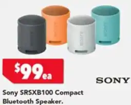 Harvey Norman Sony SRSXB100 Compact Bluetooth Speaker offer