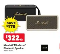 Harvey Norman Marshall Middleton Bluetooth Speaker offer