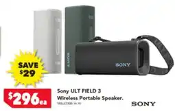 Harvey Norman Sony ULT FIELD 3 Wireless Portable Speaker offer