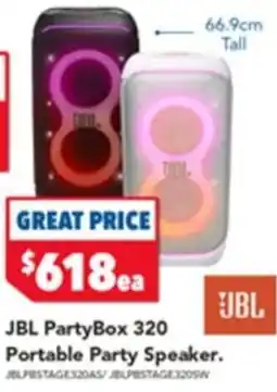 Harvey Norman JBL PartyBox 320 Portable Party Speaker offer