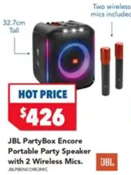 Harvey Norman JBL PartyBox Encore Portable Party Speaker offer