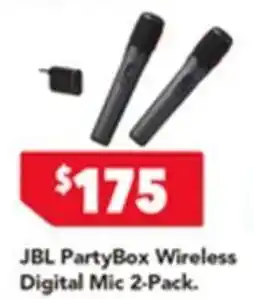 Harvey Norman JBL PartyBox Wireless Digital Mic 2-Pack offer